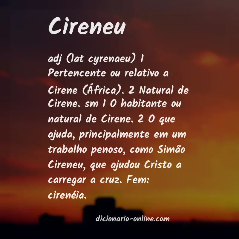 Significado de cireneu