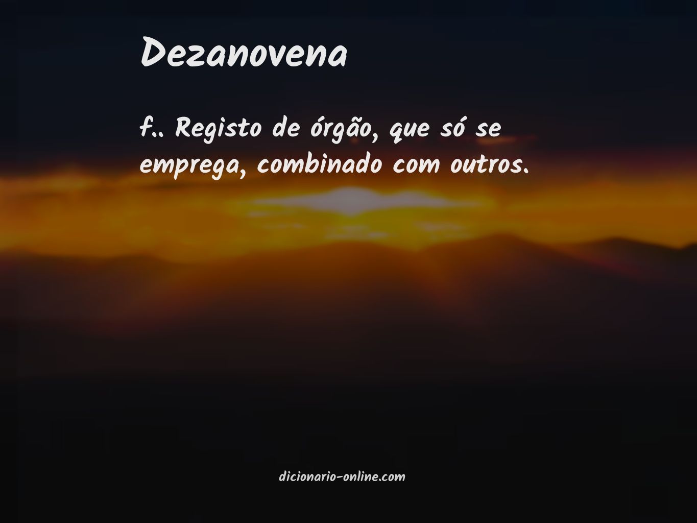 Significado de dezanovena