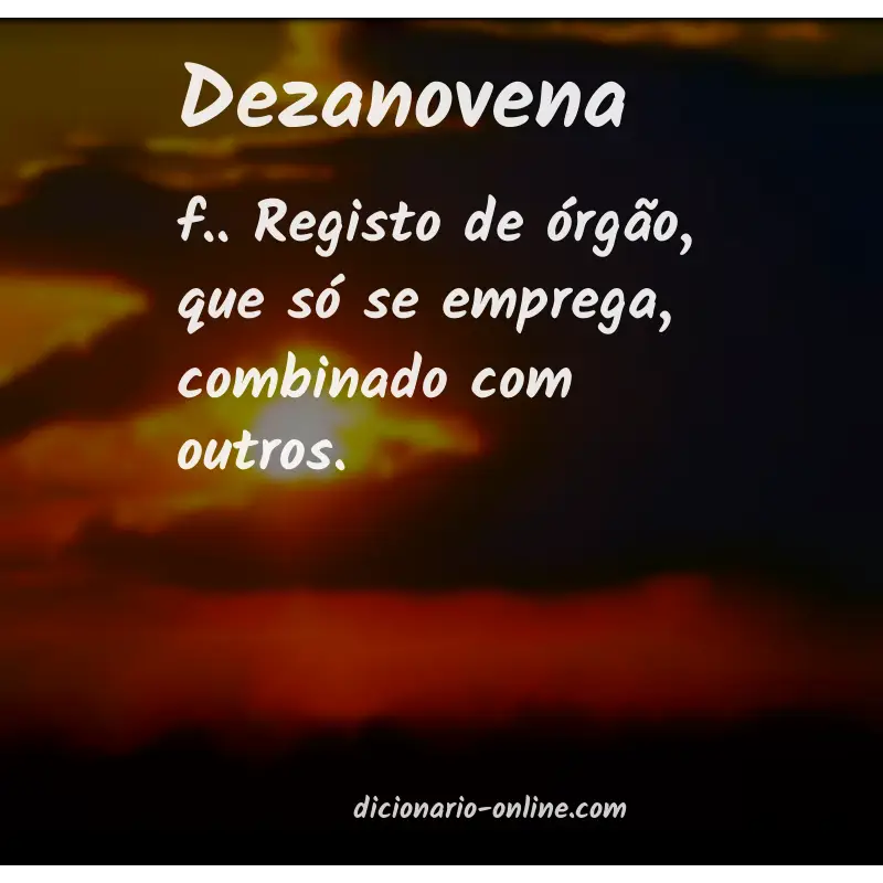 Significado de dezanovena