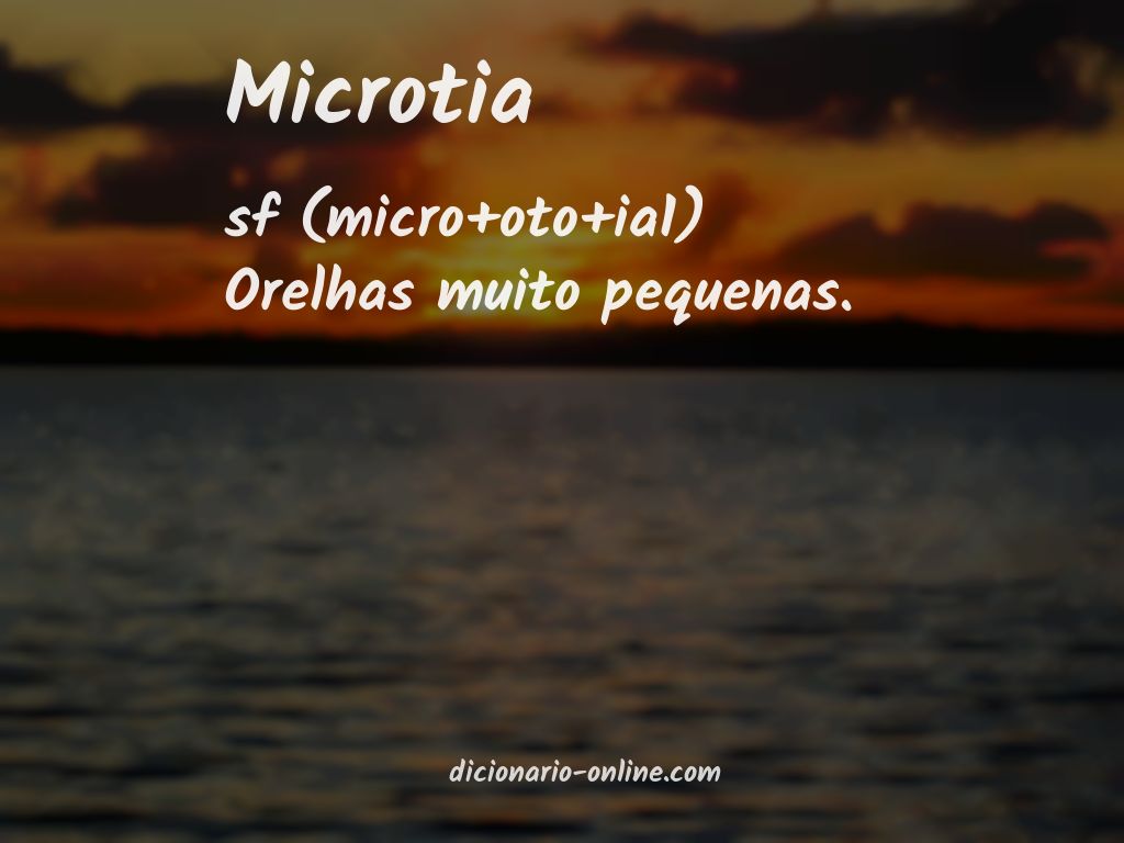 Significado de microtia