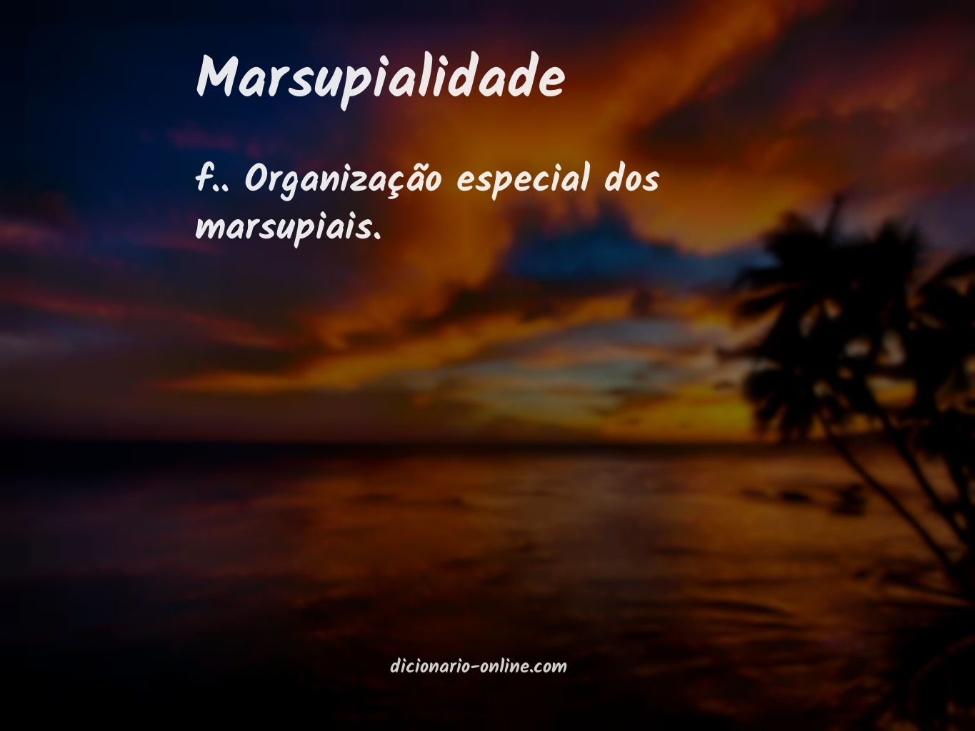 Significado de marsupialidade