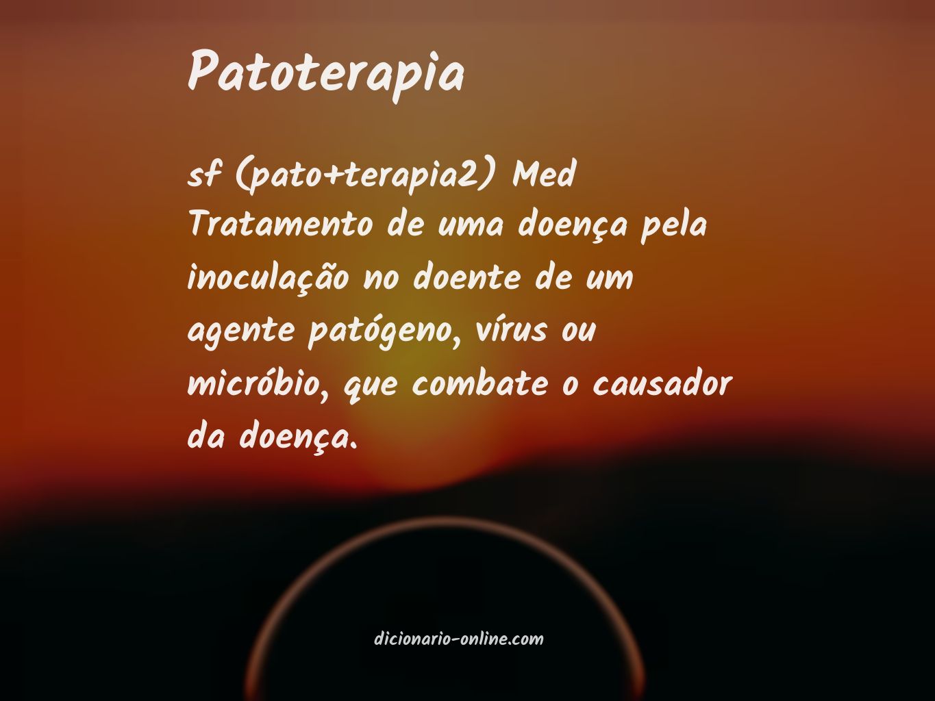 Significado de patoterapia