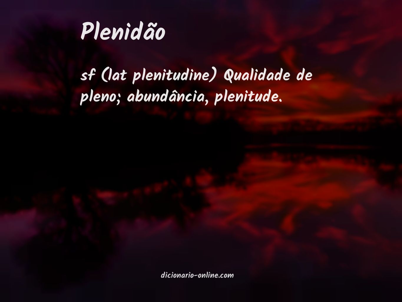 Significado de plenidão