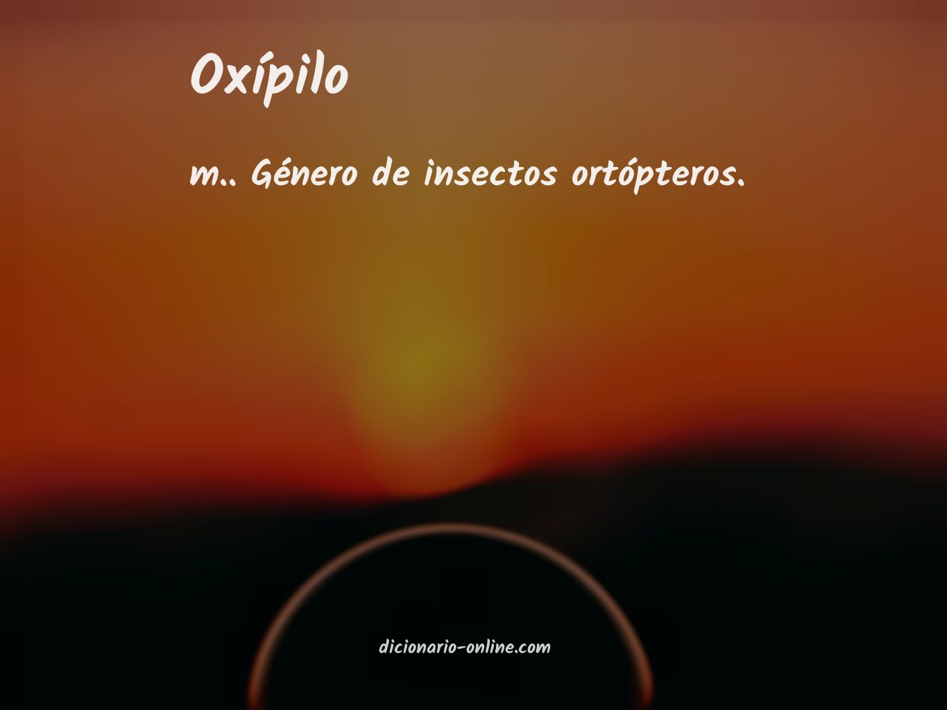 Significado de oxípilo