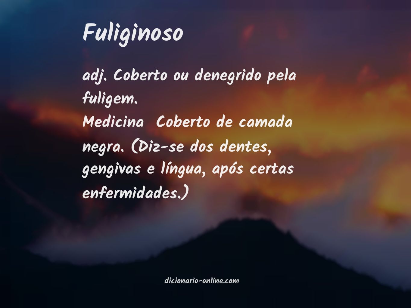 Significado de fuliginoso