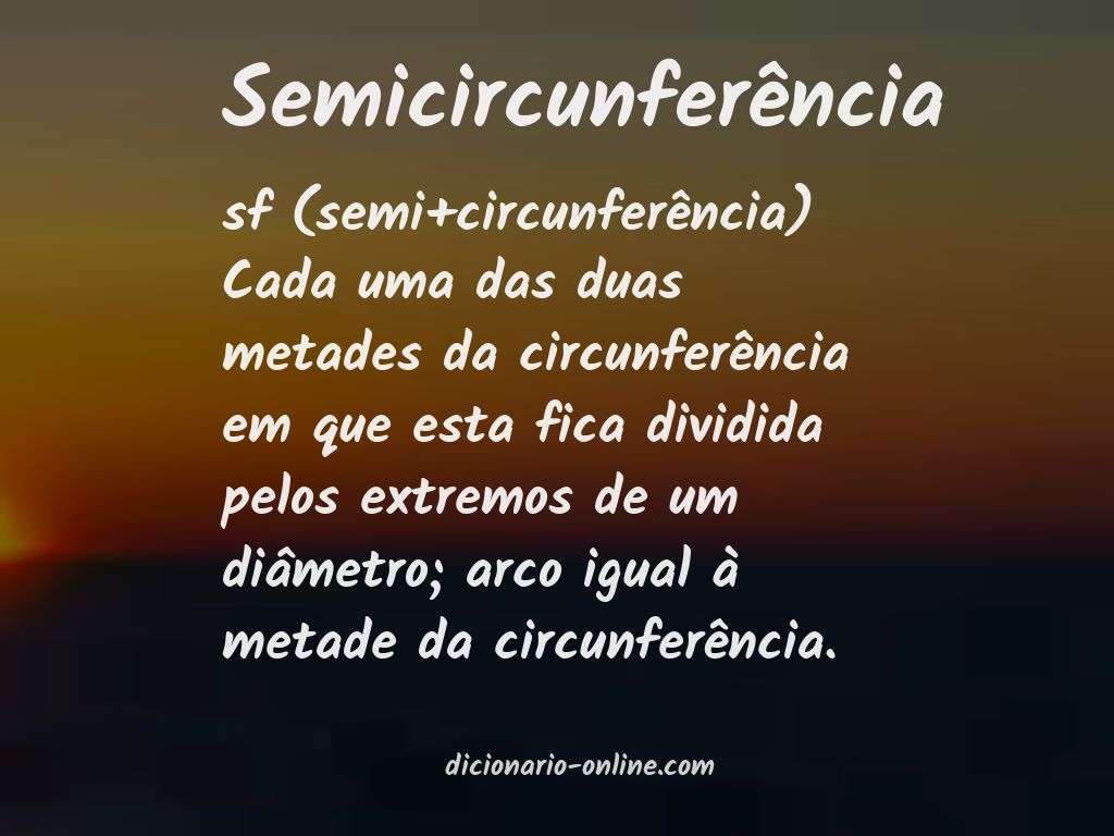 Significado de semicircunferência