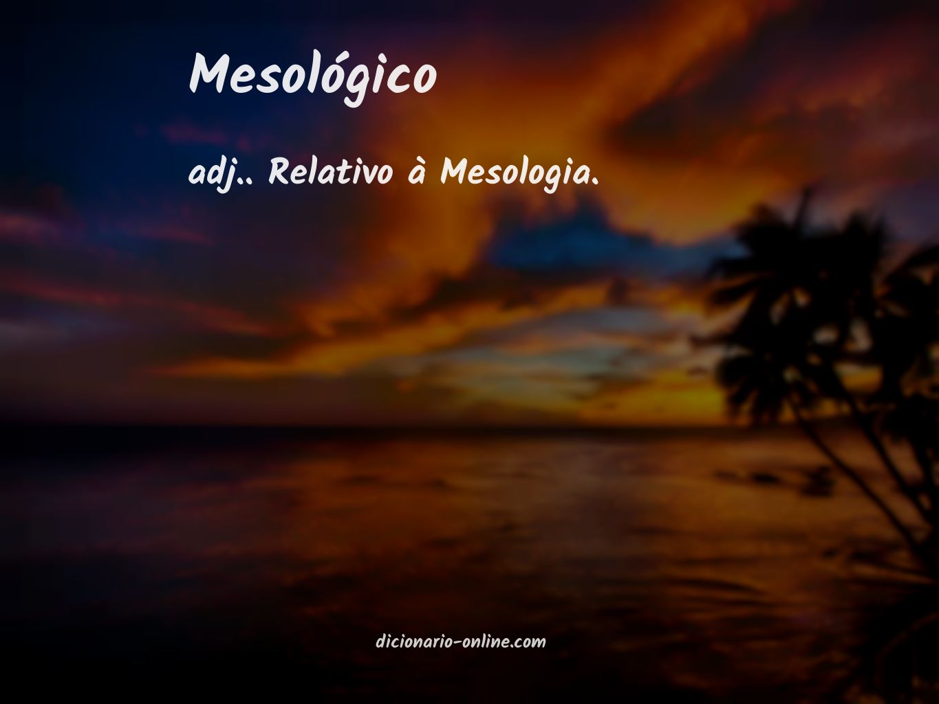 Significado de mesológico