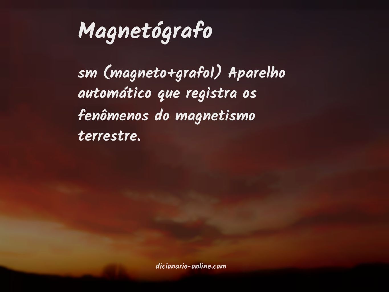 Significado de magnetógrafo