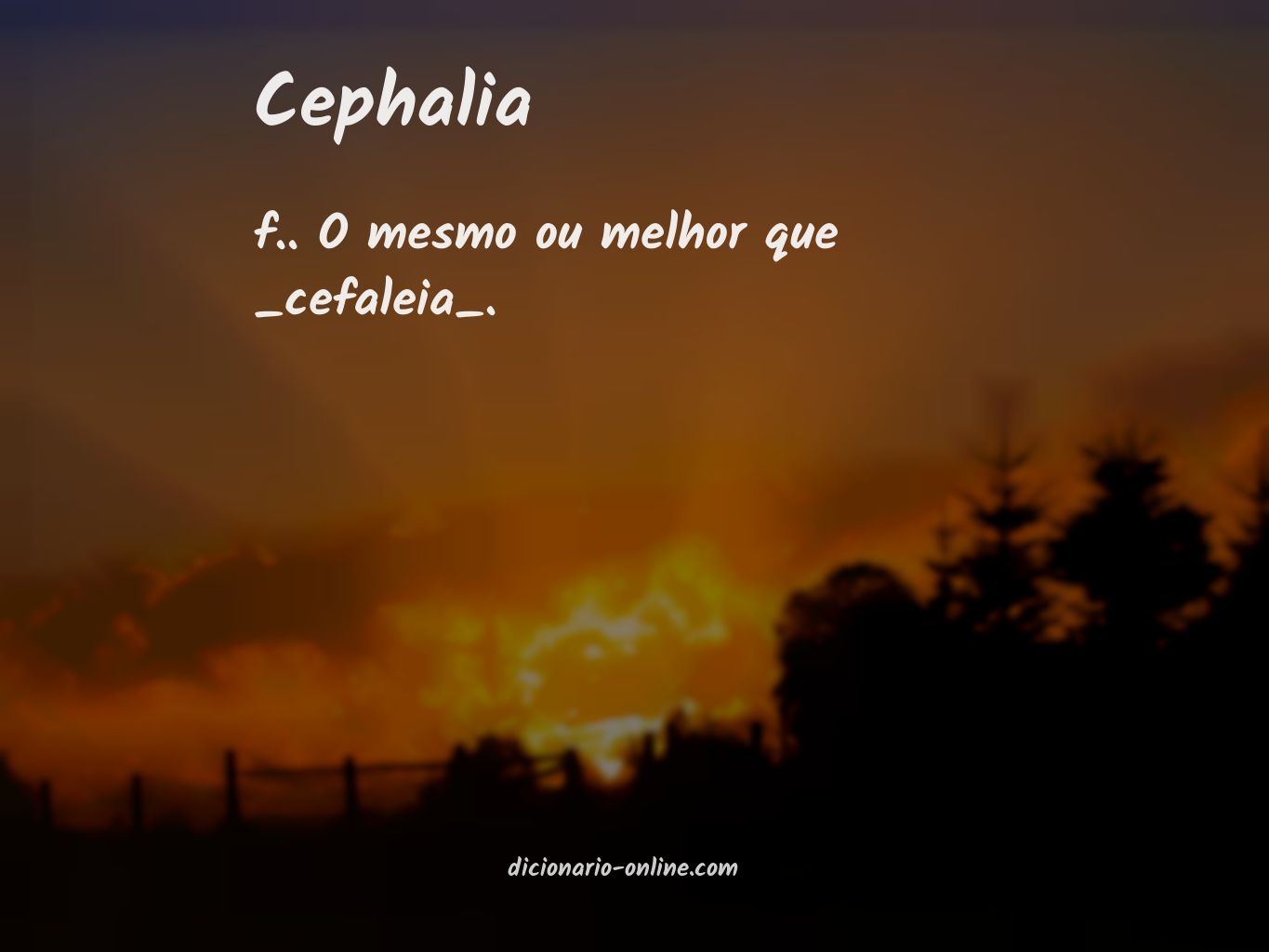 Significado de cephalia