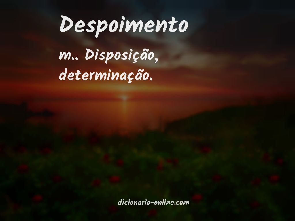 Significado de despoimento