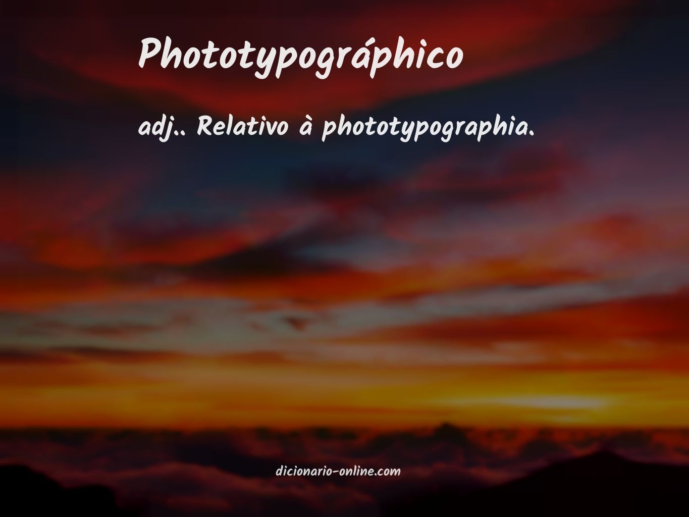 Significado de phototypográphico