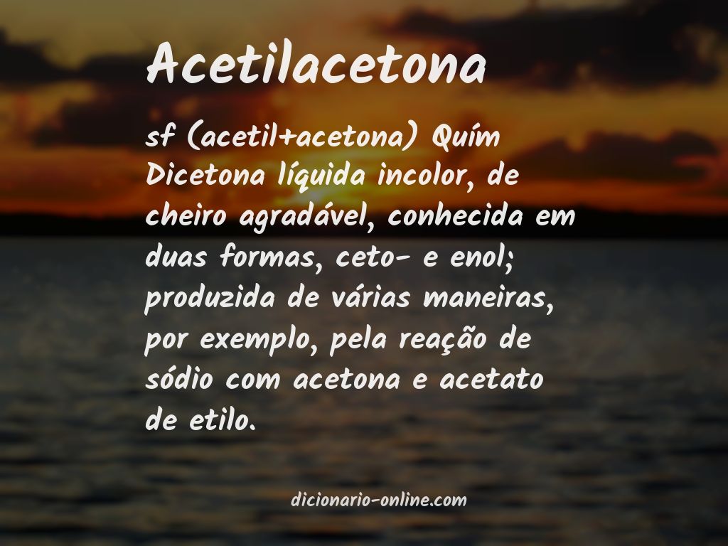 Significado de acetilacetona