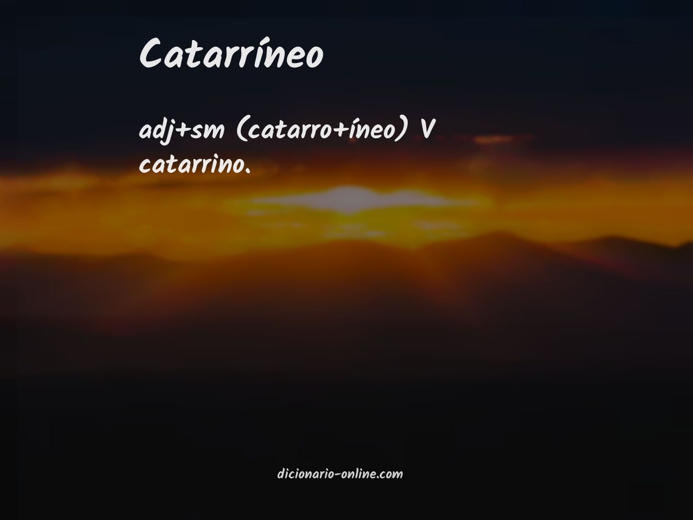 Significado de catarríneo