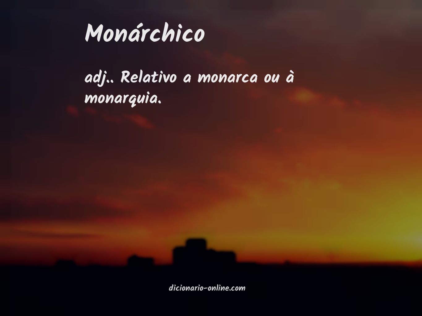 Significado de monárchico