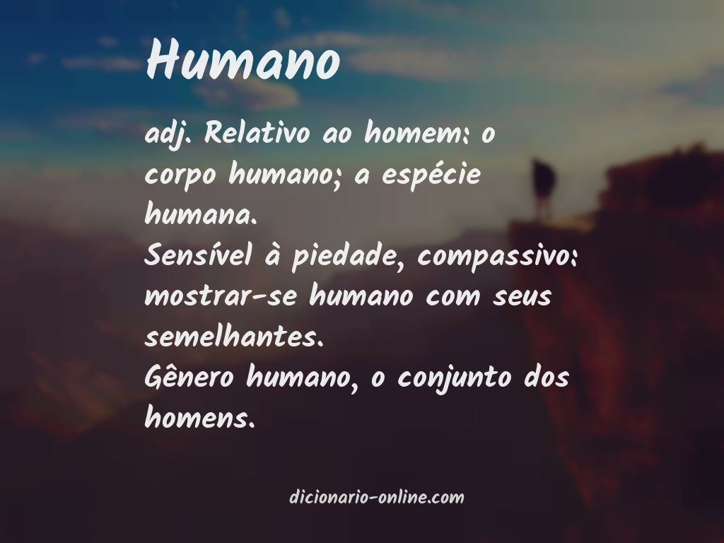 Significado de humano