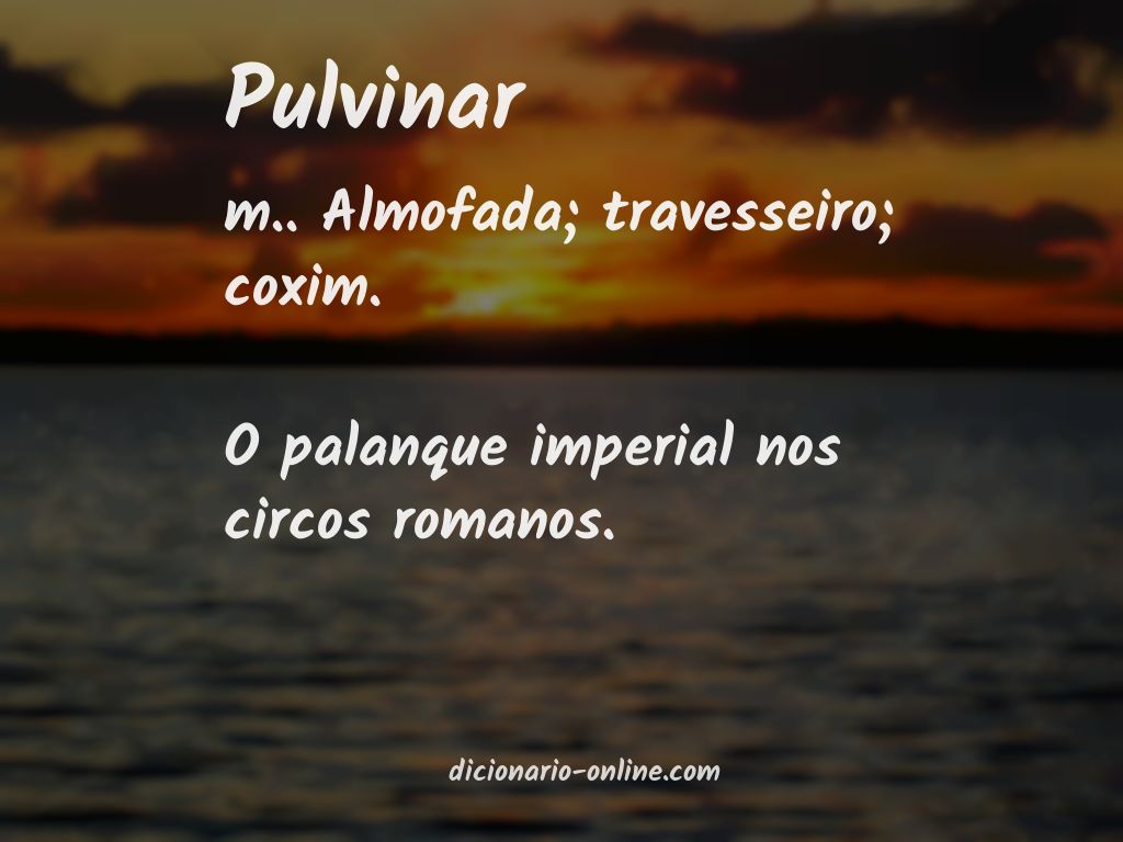 Significado de pulvinar