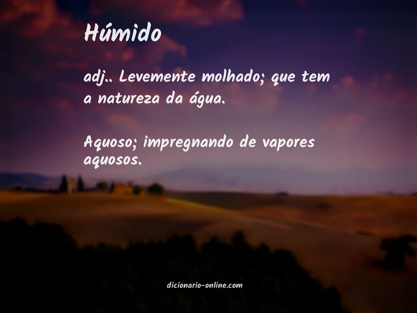 Significado de húmido