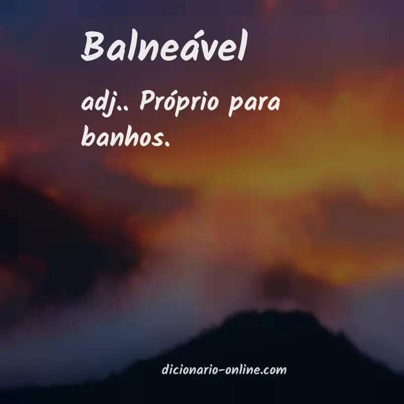 Significado de balneável