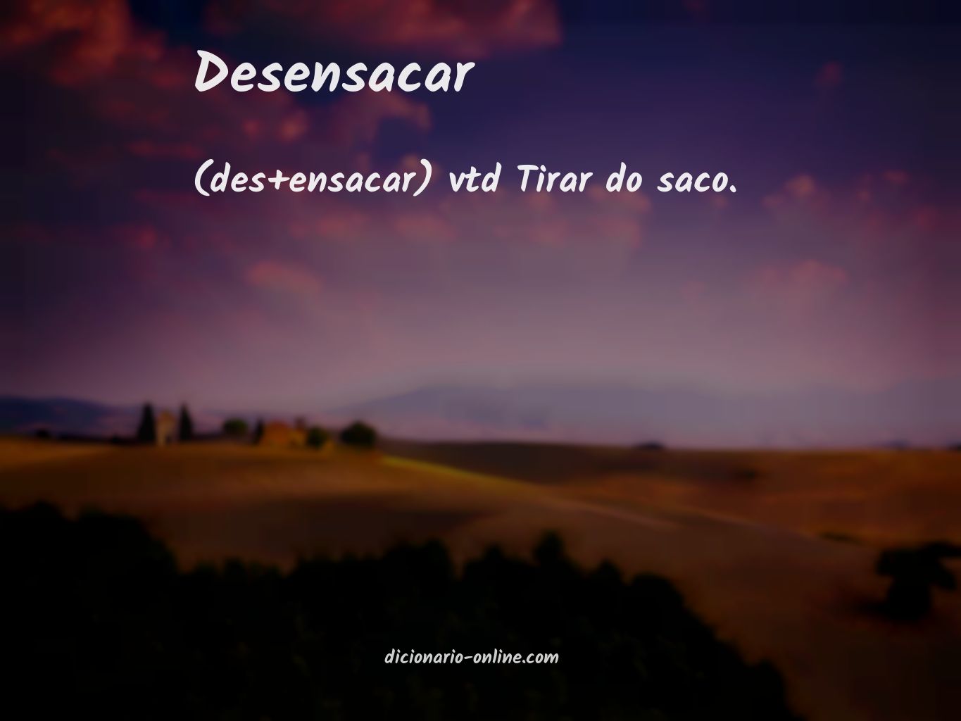 Significado de desensacar