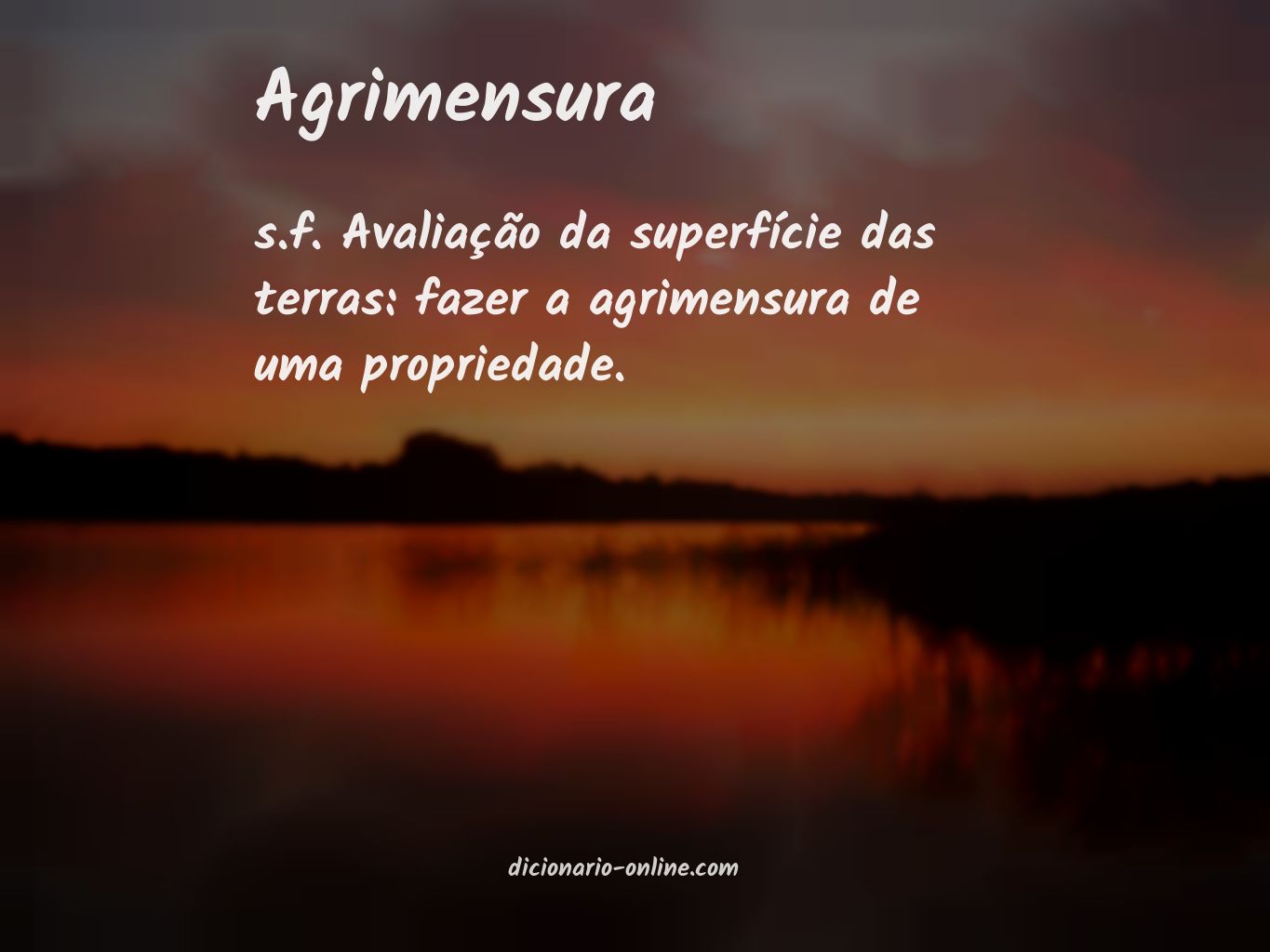 Significado de agrimensura