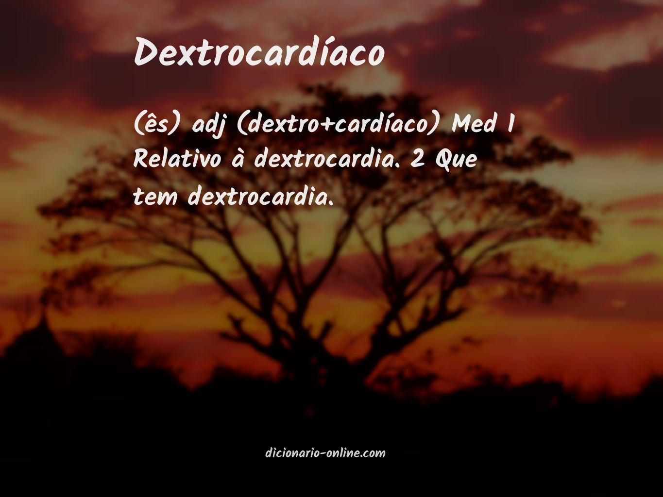 Significado de dextrocardíaco