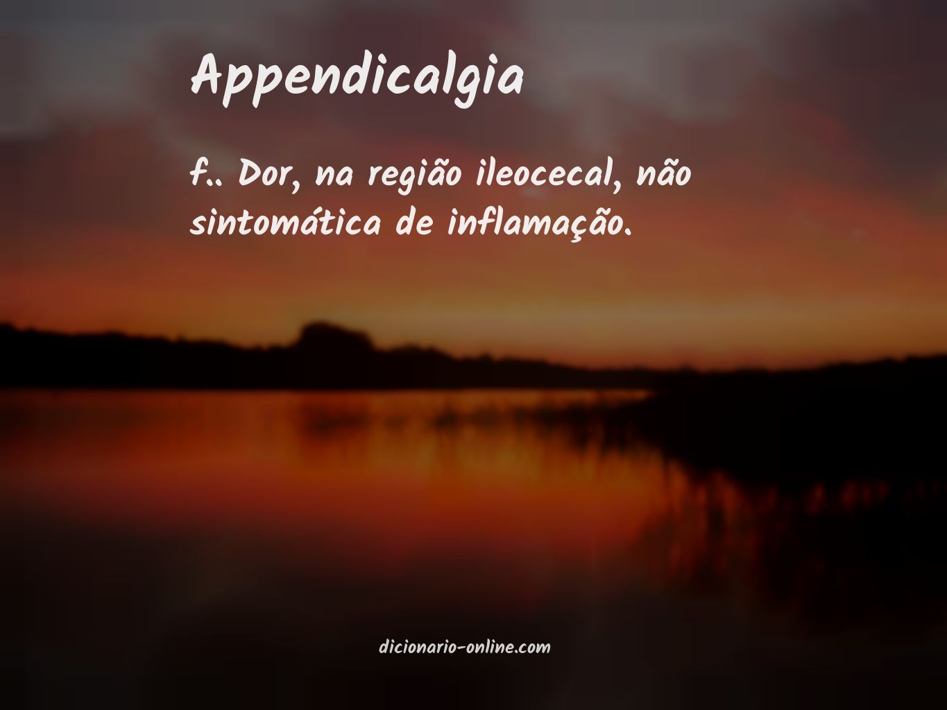 Significado de appendicalgia