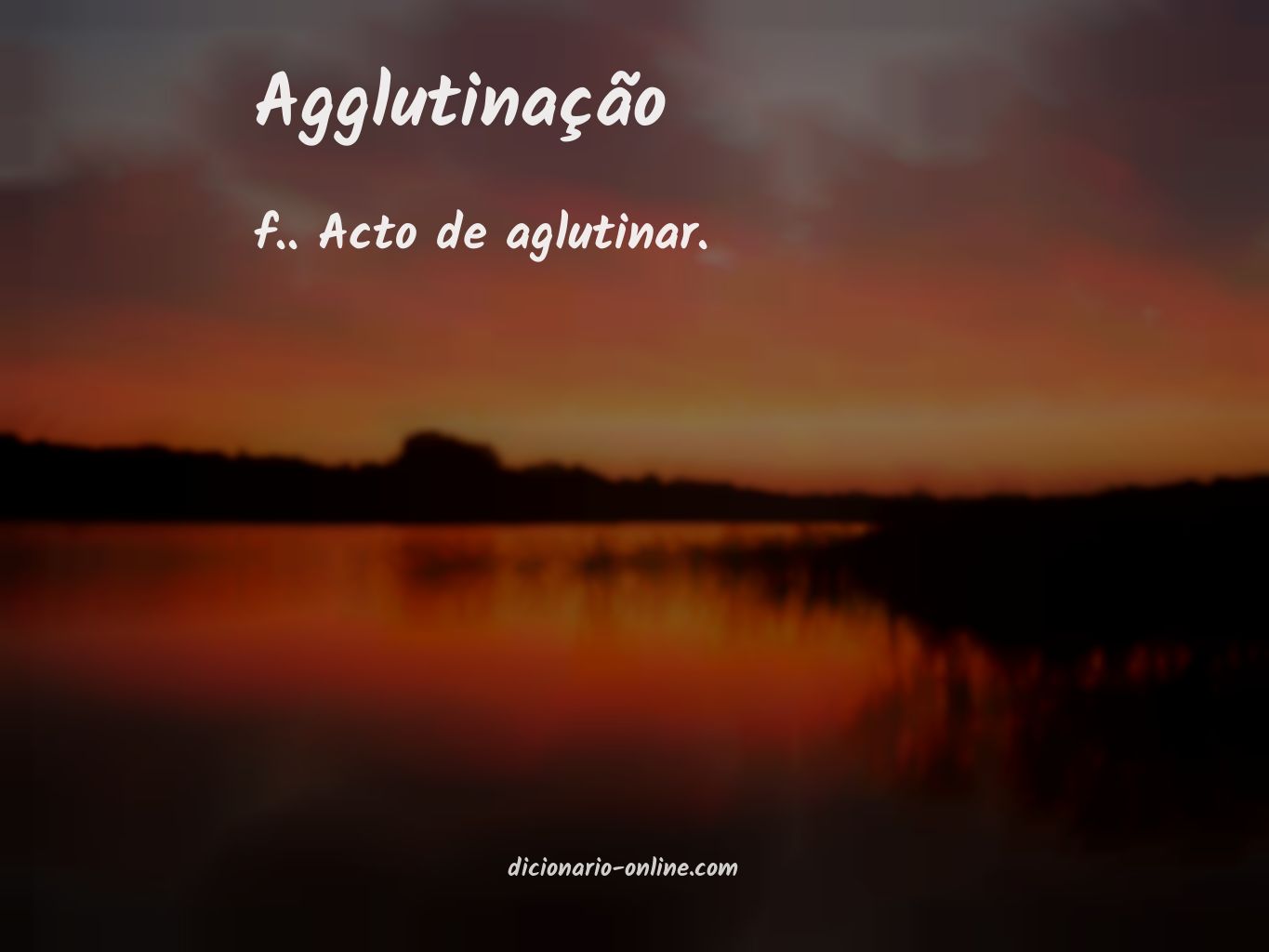 Significado de agglutinação