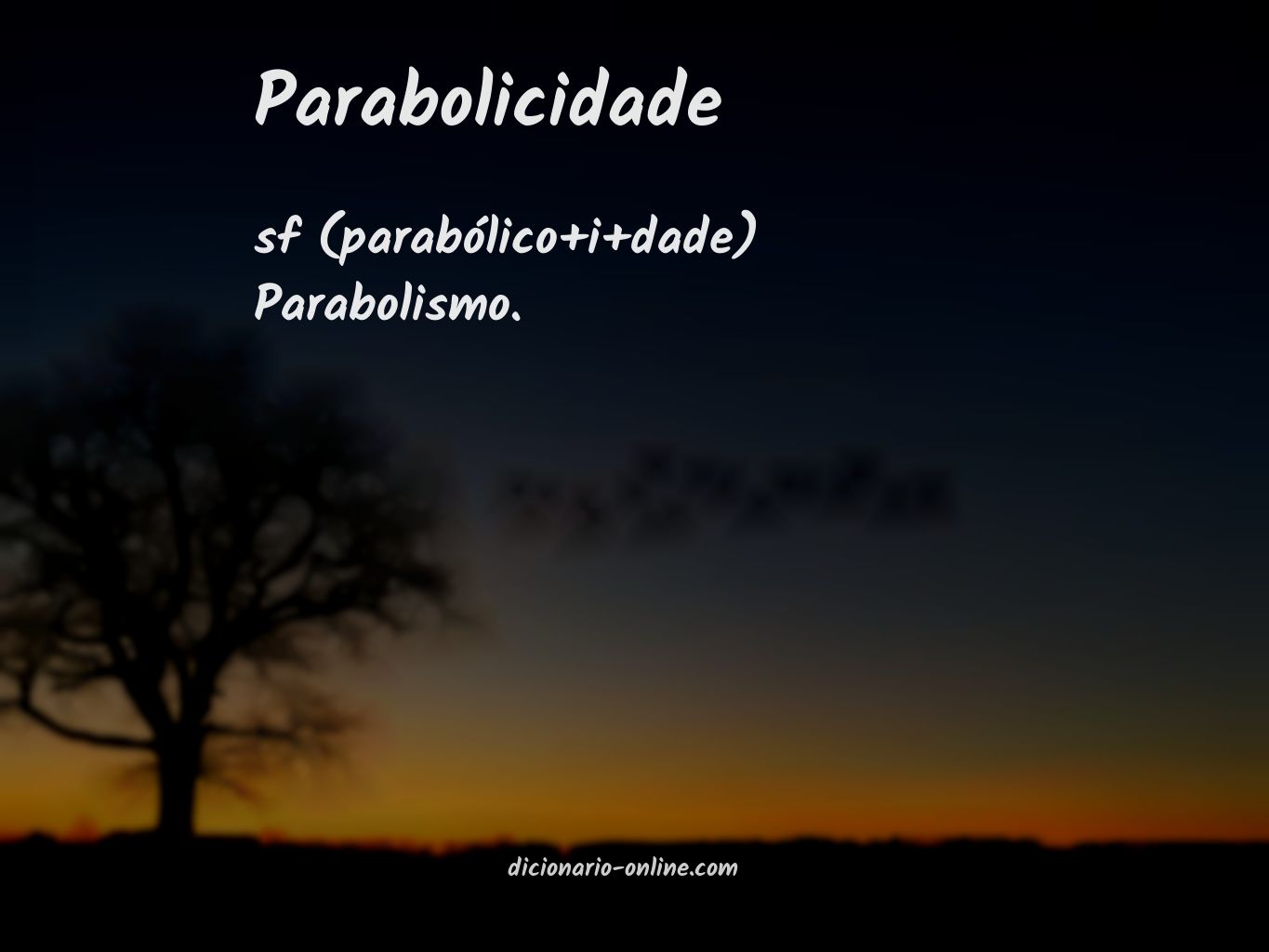 Significado de parabolicidade