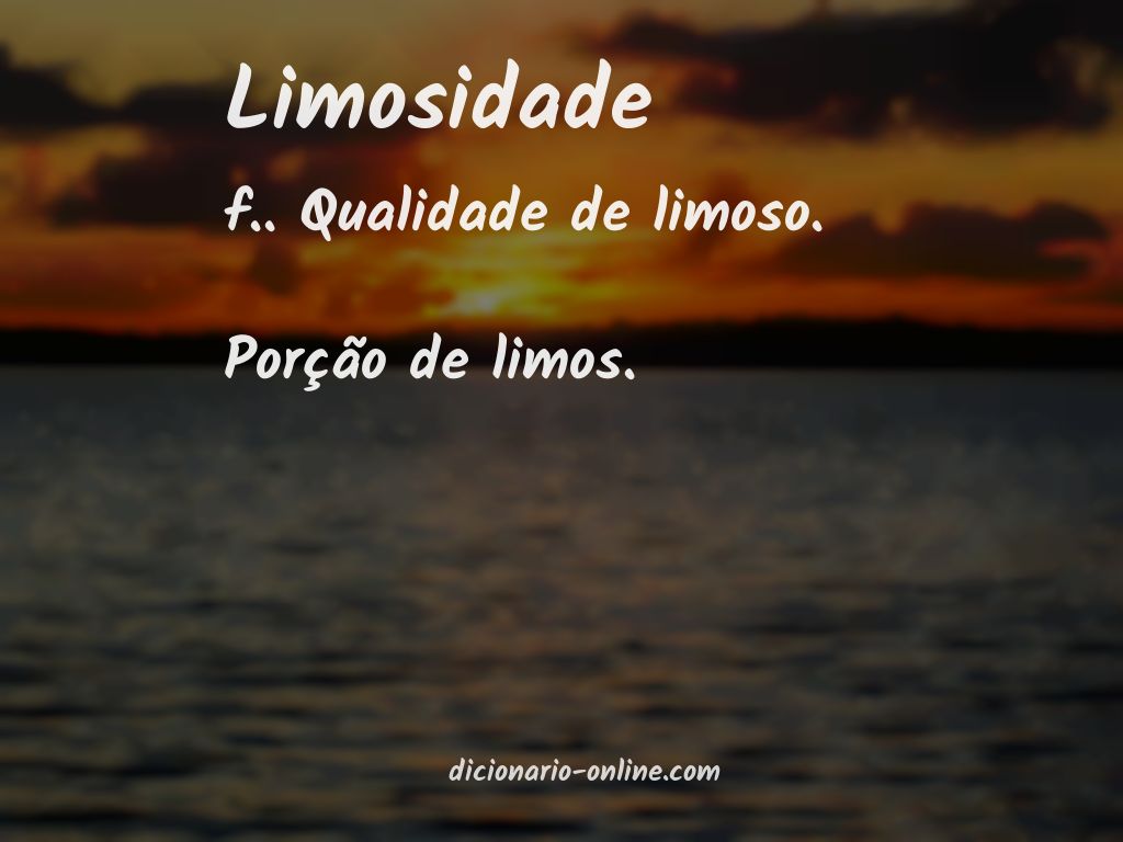 Significado de limosidade