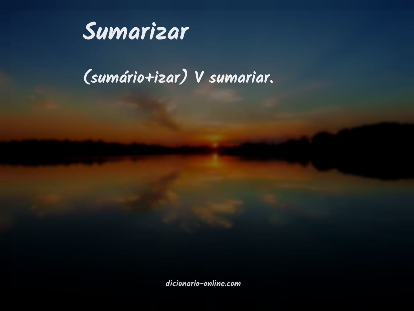 Significado de sumarizar