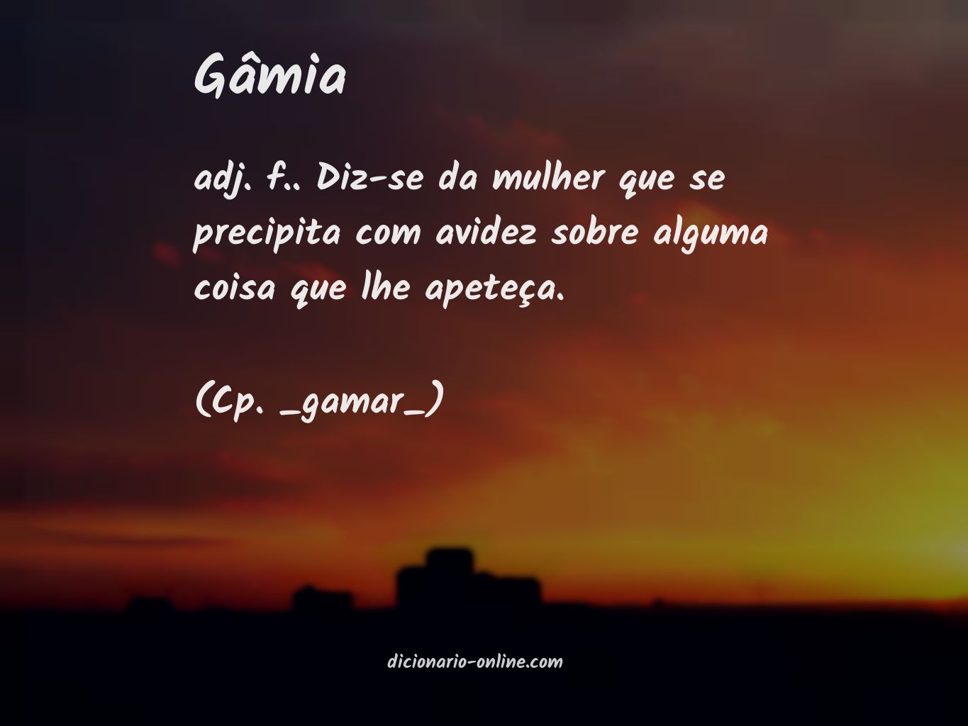 Significado de gâmia