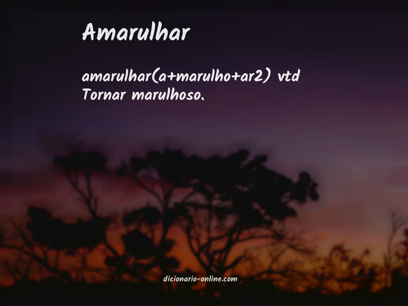 Significado de amarulhar