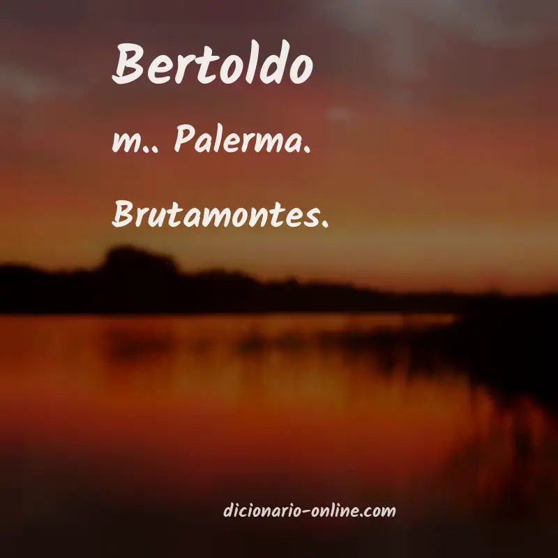Significado de bertoldo