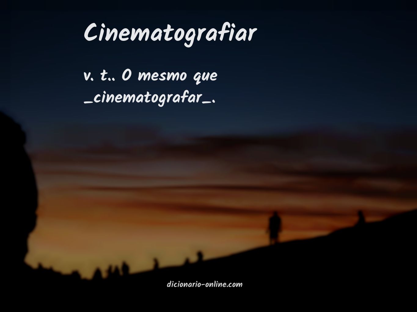 Significado de cinematografiar