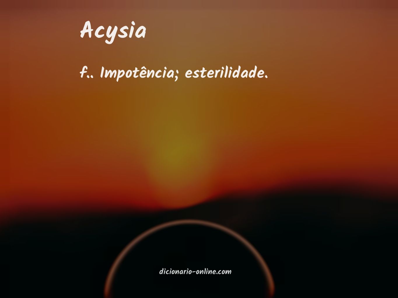 Significado de acysia