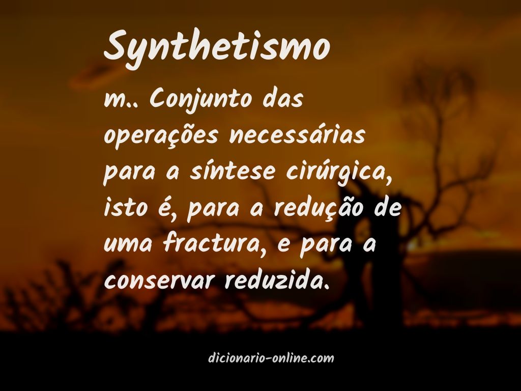 Significado de synthetismo