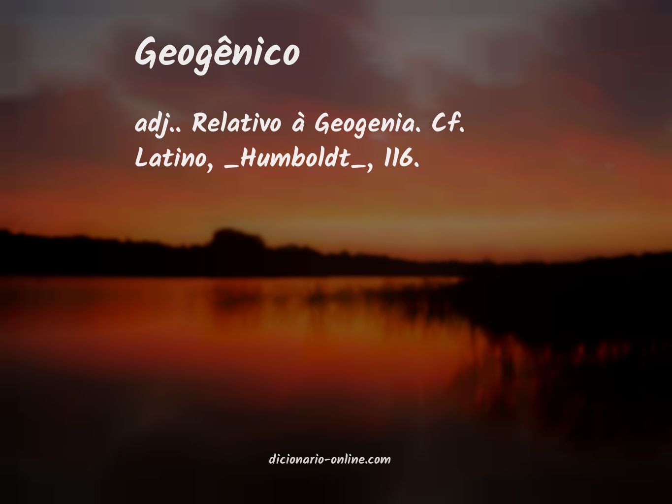 Significado de geogênico