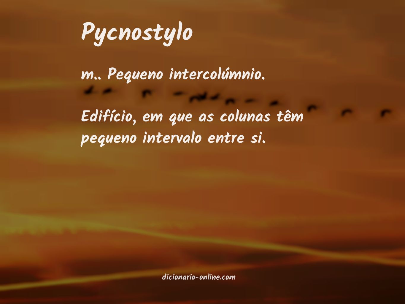 Significado de pycnostylo