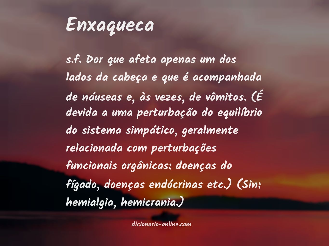 Significado de enxaqueca