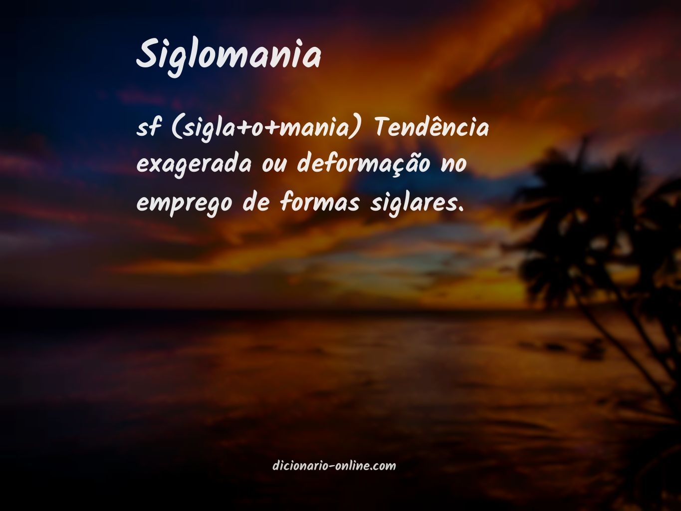 Significado de siglomania