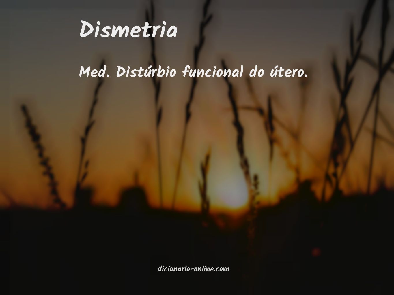 Significado de dismetria