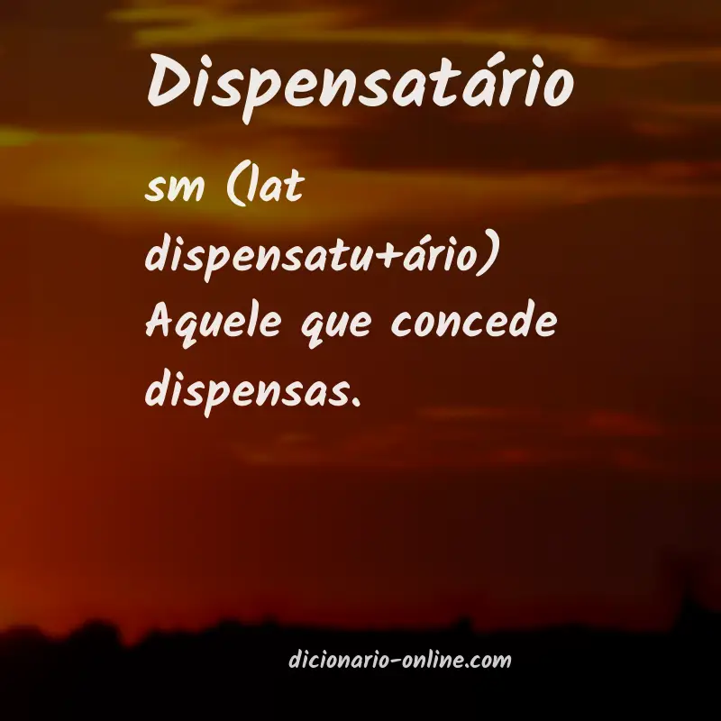 Significado de dispensatário