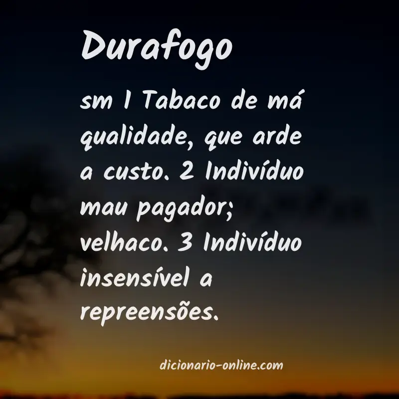 Significado de durafogo