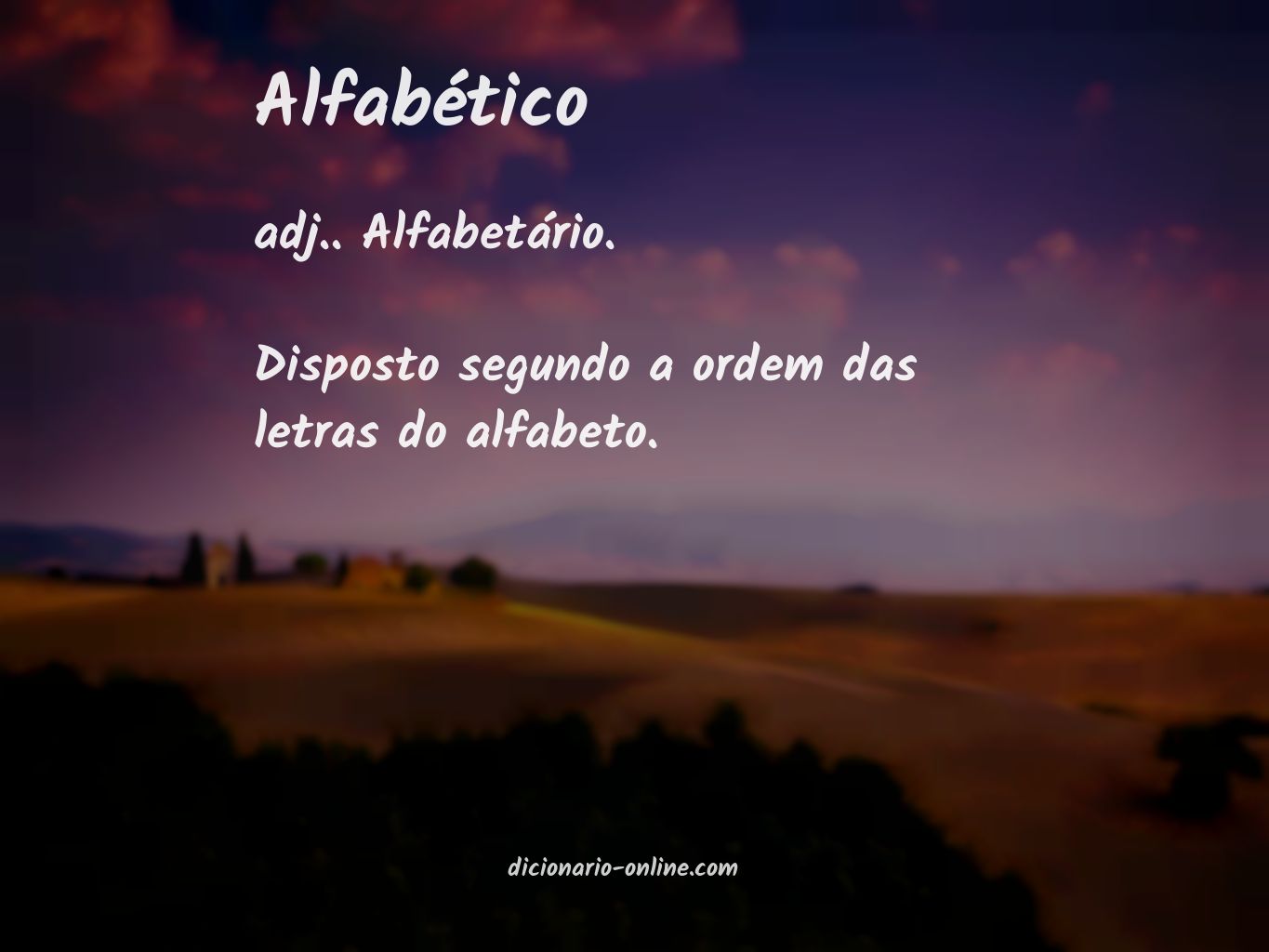 Significado de alfabético