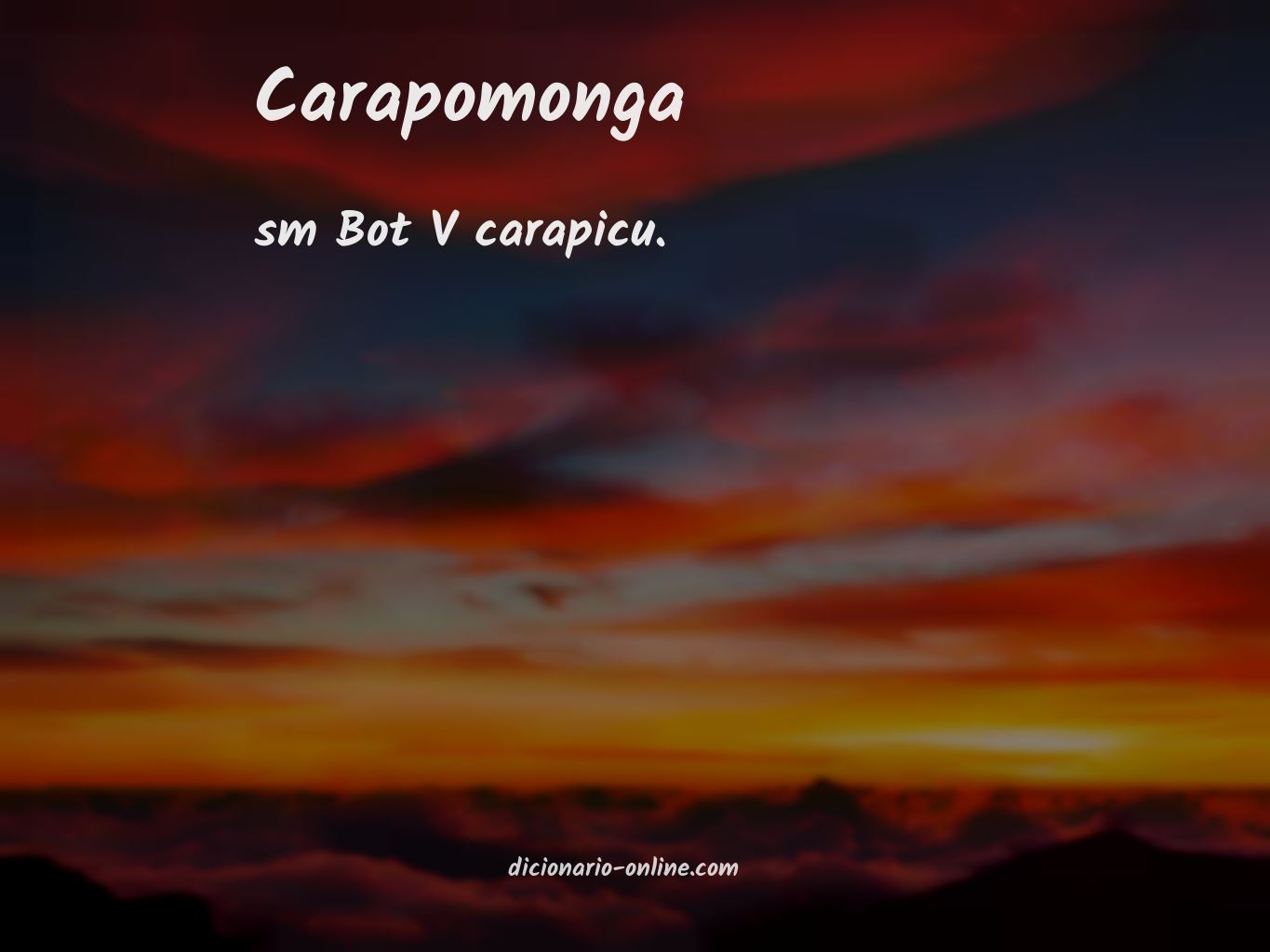 Significado de carapomonga