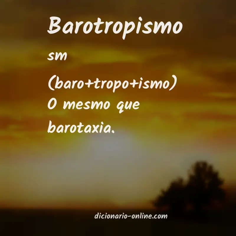 Significado de barotropismo