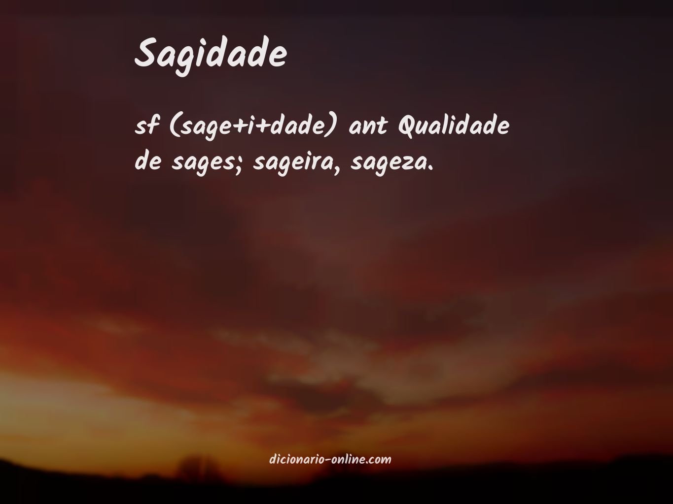 Significado de sagidade