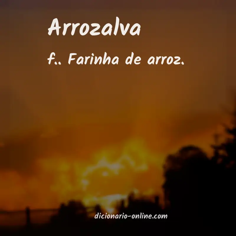 Significado de arrozalva