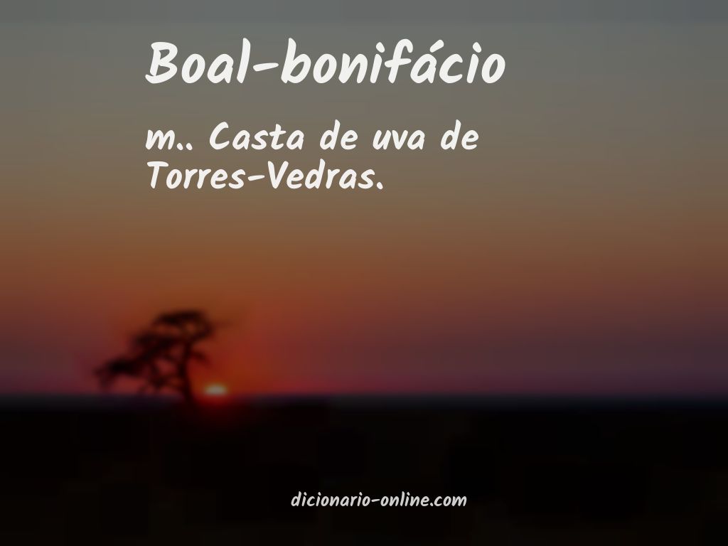 Significado de boal-bonifácio