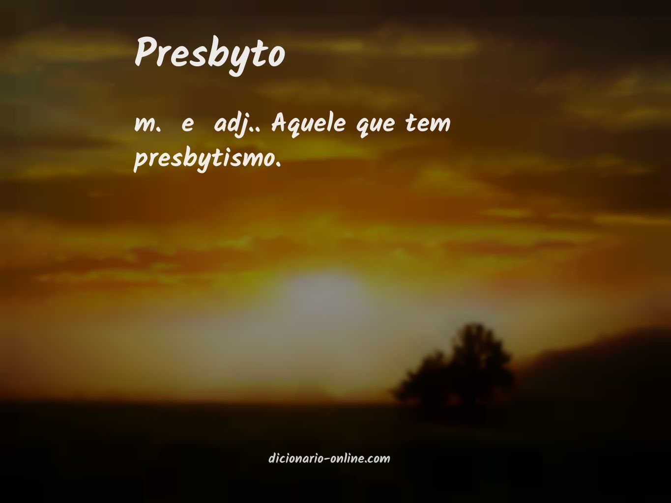 Significado de presbyto